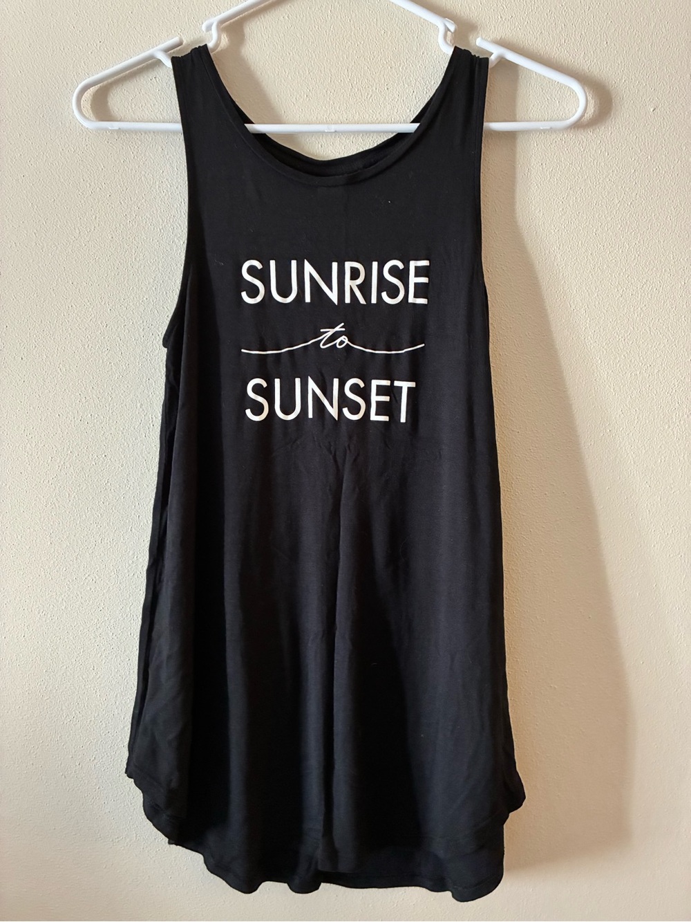 Sunrise to Sunset Black Women's Graphic Tank Top